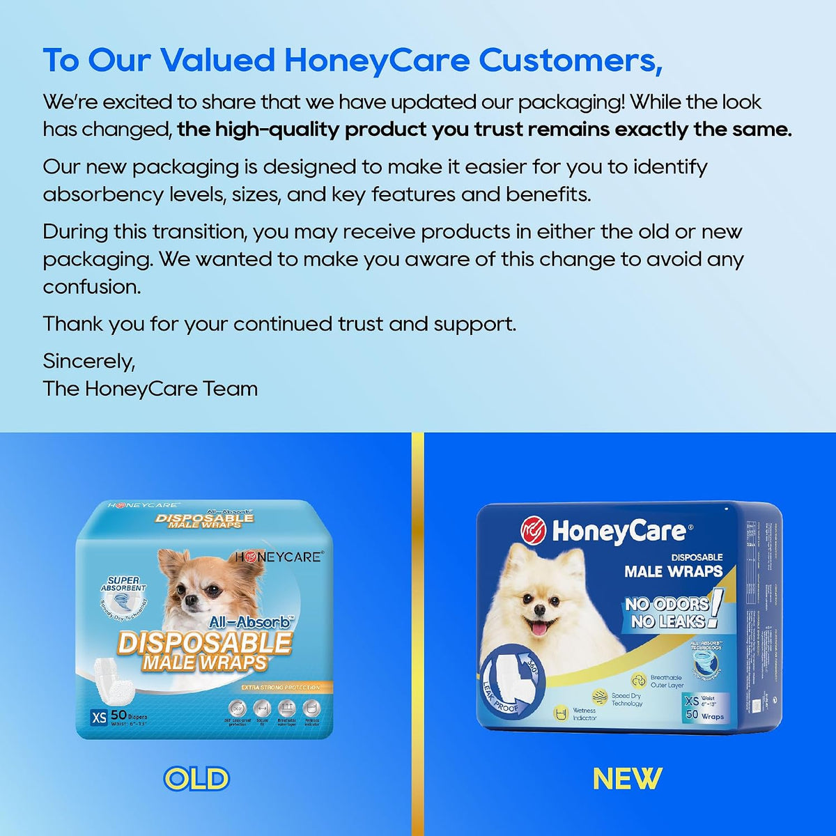 HONEY CARE All-Absorb A26 Male Dog Wrap - 1 / X-Small - image 2