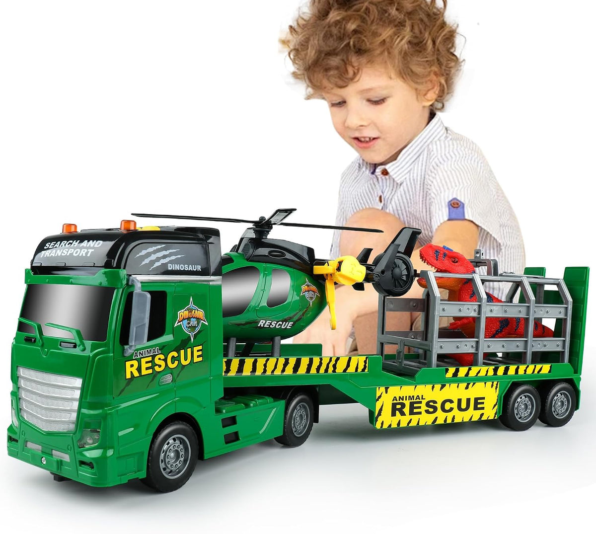 Dwi Dowellin Toddler Boy Toys for 3 4 5 6 Year Old - Dinosaurs Truck