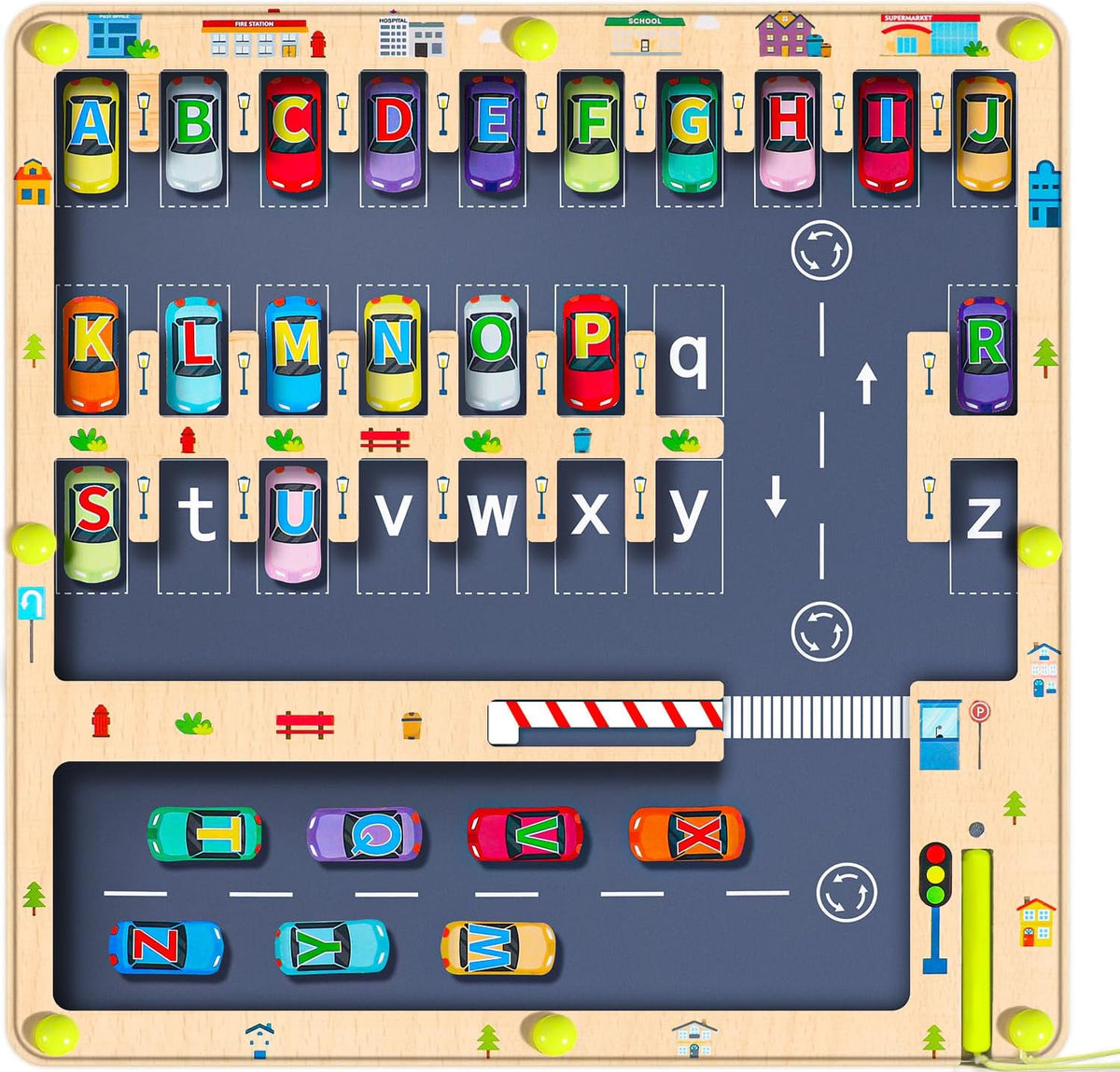 Magnetic Alphabet Maze for Kids - Wooden