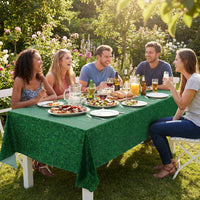 NatNarr 3 Pack Wood Grain Plastic Tablecloths - Grass - image 4