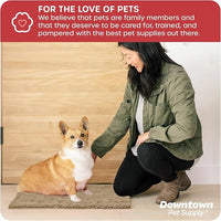 My Doggy Place Microfiber Dog Mat for Muddy Paws, 18" x 24" Oatmeal - Absorbent and Quick-Drying Dog Paw Cleaning Mat, Washer and Dryer Safe - Non-Slip Rubber Backed Dog Floor Mat, Small