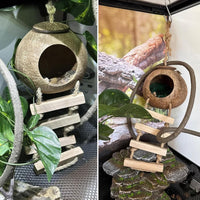 Leopard Gecko Coconut Hut with Ladder - 【Style B】 - image 4