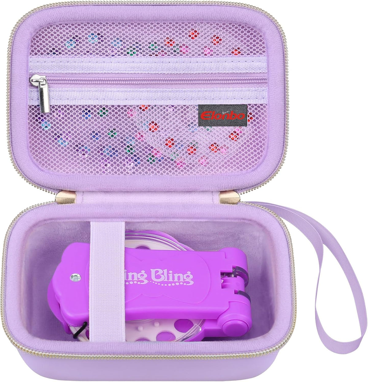 Elonbo pink carrying case for Blinger Diamond Starter Set with double zipper