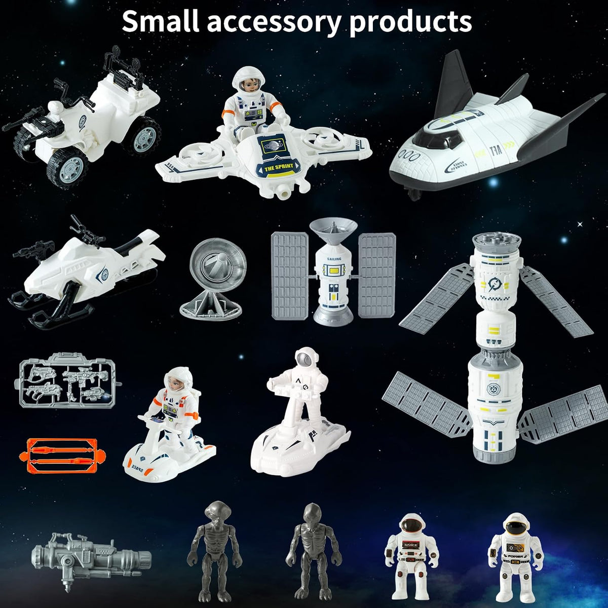 Wbzle space shuttle toy and rocket playset with astronauts, light and sound - view 28