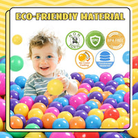 TRENDBOX Ball Pit Balls Plastic Balls for Ball Pit Pool Playpen - ‎Multicolor / 100 balls(without Balloons) - image 2
