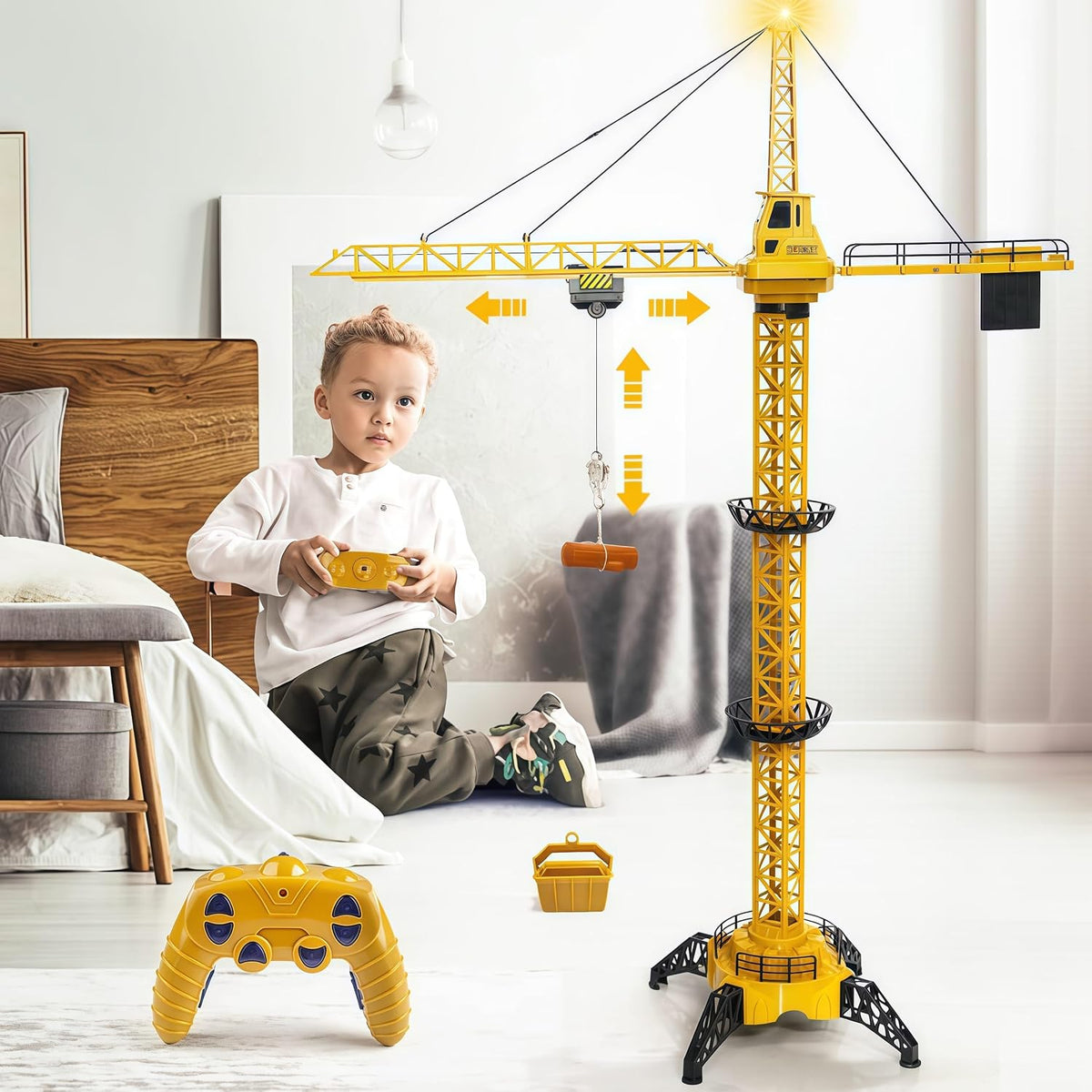 Mini Tudou Remote Control Tower Crane Toy 50in 6 Channel – Fun for Kids & Family
