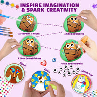 EPUMP Glow in the Dark Wooden Painting Kit for Kids - Wooden & Rock Painting Kit - image 4