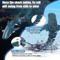 GearRoot remote control crocodile boat toy with glowing eyes swimming in a pool - view 11