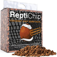 ReptiChip Reptile Substrate Coconut Chip Bedding 72 Quart Compressed - 1 Breeder Block