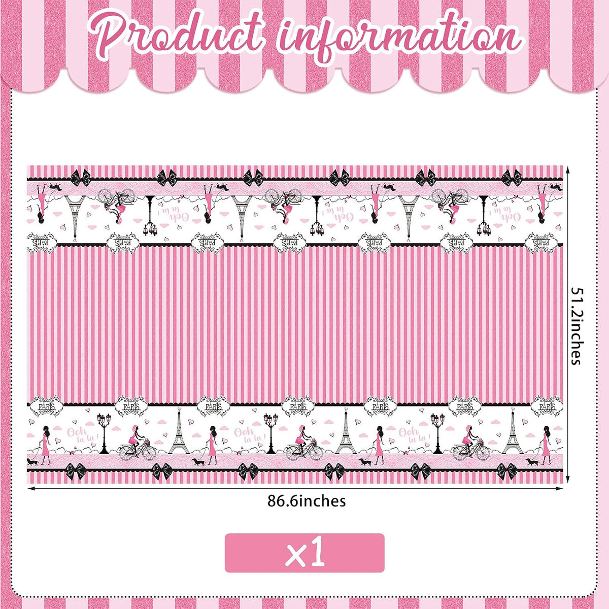 Irenare 1 Piece Cobblestone Stone Tablecloth - 1 / Paris - image 2