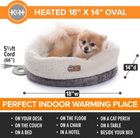 K&H Heated Cat Bed, Thermo-Snuggle Cup Bomber Indoor - Gray / 14 X 18 Inches / Cup Bomber - image 2