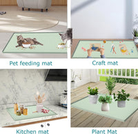 Cat Litter Mat, Silicone Large Cat Mat for Litter Box - 28"L x19"W / Green - image 4