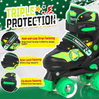 Kids Roller Skates for Boys - Star Green / X-Small(7C-9C) - image 4