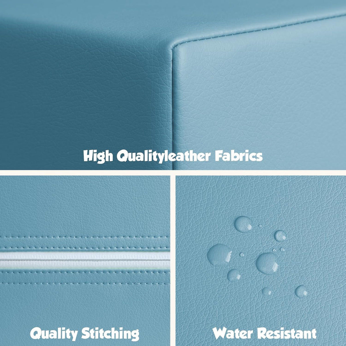 TODIBY 6-Piece Soft PU Leather Toddlers Climbing Toys - Light Blue and Green / Regular Size - image 4