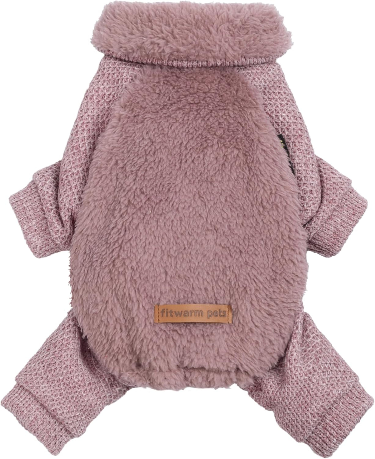 Fitwarm Collared Neck Plaid Dog Pajamas - Large / Pale Violet Red
