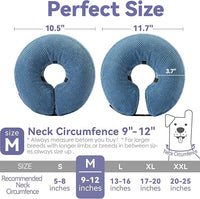 Inflatable Dog Cone Collar - Dog Neck Donut Cone Collar Alternative After Surgery - Soft Cone for Large Medium Small Dogs Cats - Alternative Recovery E Collar (Blue, M)