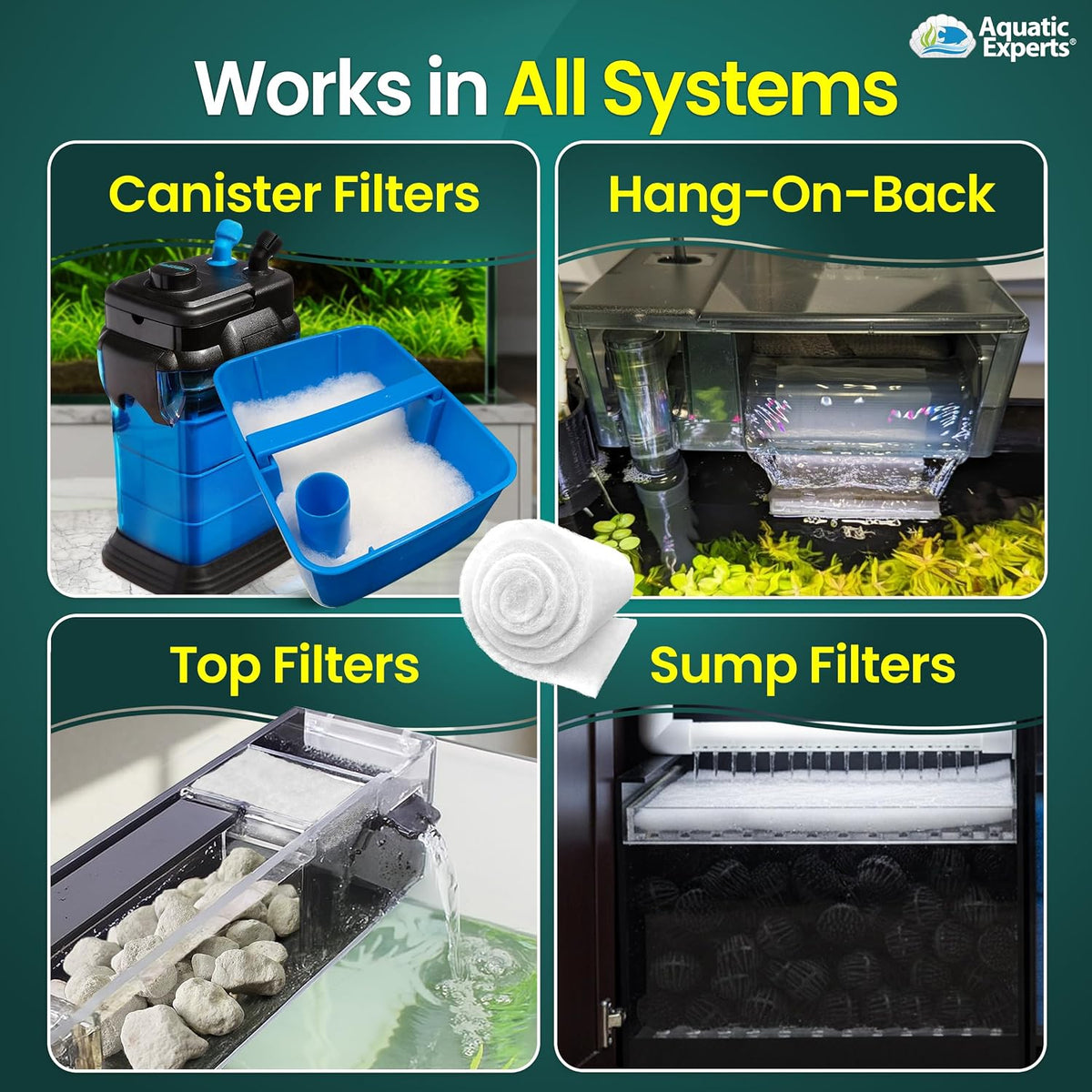 Aquatic Experts Aquarium Filter Floss for Fish Tank Filters - Standard / 18 Inch Wide x 24 Feet Long - image 3