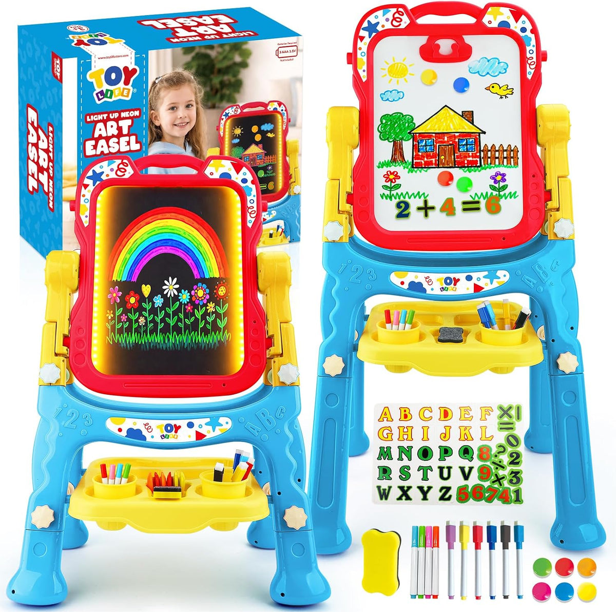 STEAM Life Kids Easel, Pink & Purple - Light Up