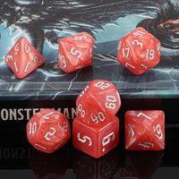 QMAY DND Dice Set - 7Pcs Blue Mix White Polyhedral Dice with Black Dice Bag – Fun for Kids & Family - Pink and White - image 4