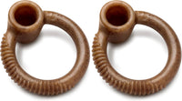 Benebone Fishbone Durable Dog Chew Toy for Aggressive Chewers - REAL Bacon / Ring / Small (Pack of 2)