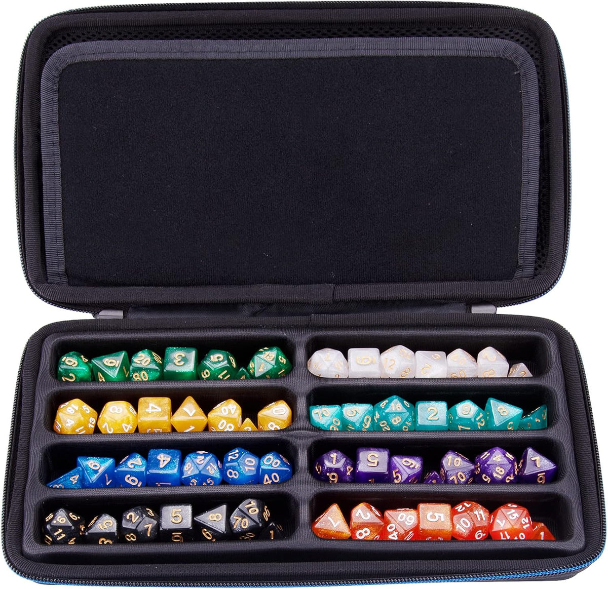 SIQUK Dice Case Dices Storage Case Dice Organizer Holder with Handle – Fun for Kids & Family - Blue - image 3