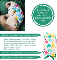 Cat Recovery Suit Surgical Onesie for Post Surgery/Neuter/Spay. Protection for Wounds and Skin infections for Male/Female Cats. Comfortable, Safe, (no Loose Cords) Cone Alternative. (Small)