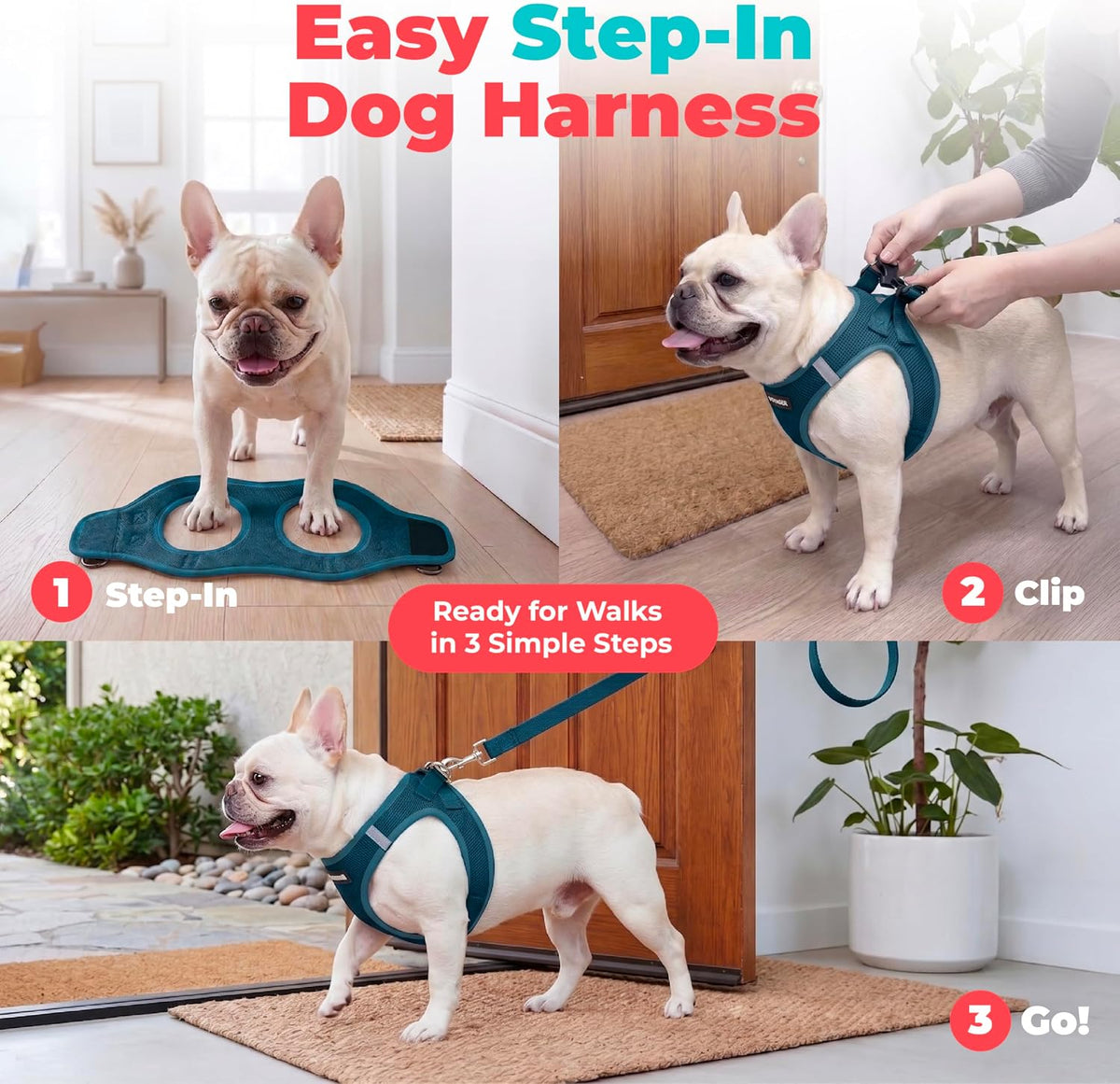 Voyager Step-in Air Dog Vest Harness - Blue / M (Chest: 16 - 18") - image 2