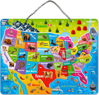 US Map Puzzles for Kids Ages 4-6 - Magnetic USA Puzzle