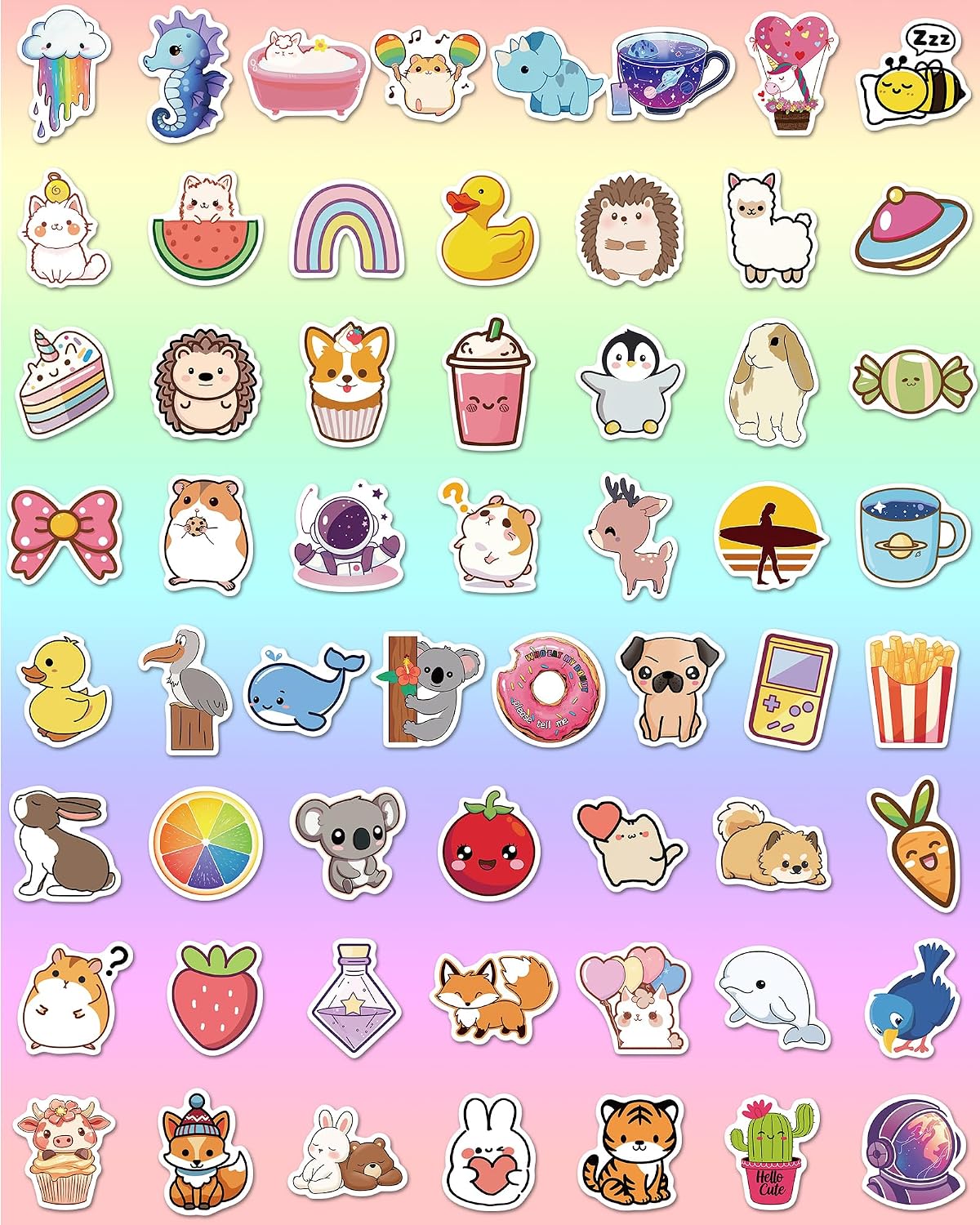 100 Pcs Animal Stickers for Kids, Cute Water Bottle Stickers - 600 Pcs - image 2