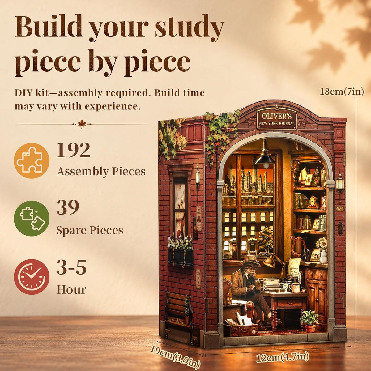 Fsolis Book Nook Kit Booknook Bookshop - Cat Oliver’s Study - image 4
