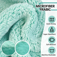 Dog Bathrobe, Fast Drying Coat - Large / Green - image 2