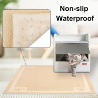 UPSKY Large Cat Litter Mat Trapper 35"×23", Waterproof, Non-Slip - Beige - image 4