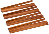 Yellow Mountain Imports chestnut wooden mahjong racks with magnetic pushers, set of 4, 18 inches - view 7