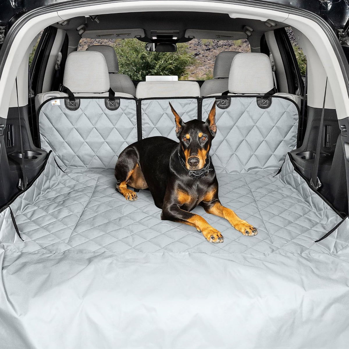 4Knines SUV Cargo Liner for Dogs, Fold Down Seats, Black Large – Essentials for Dogs - Grey / Extra Large