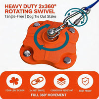 Heavy Duty Dog Tie Out Stake for Outside - Dog Stake + 20ft Cable/200lbs - image 3