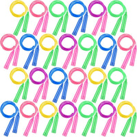 Elcoho kids jump rope set, 36 colorful adjustable skipping ropes with plastic handles