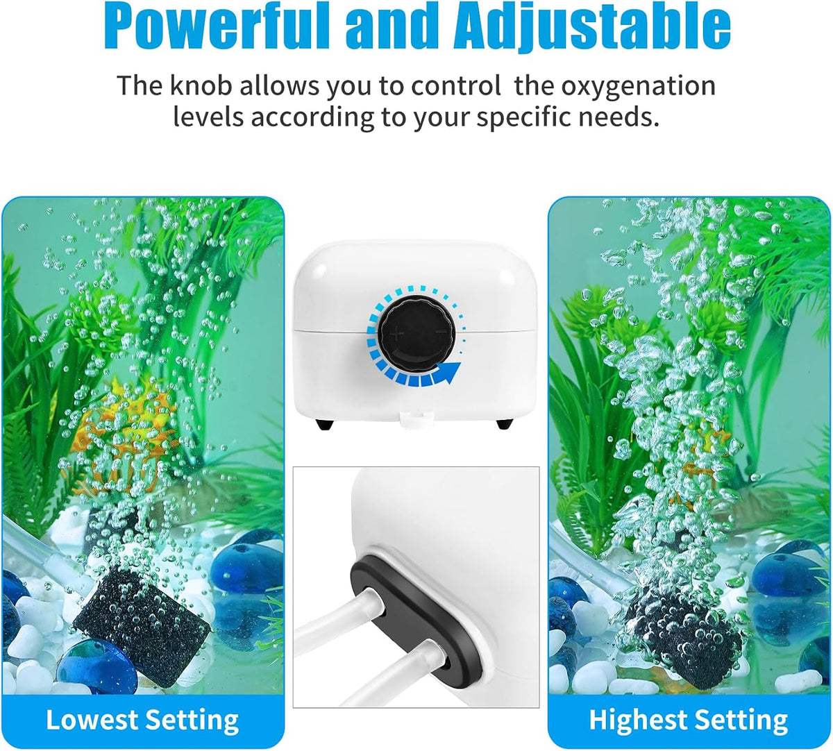 AQUANEAT Aquarium Air Pump for 20-210 Gallon Tank - 100-150 Gallons - image 3