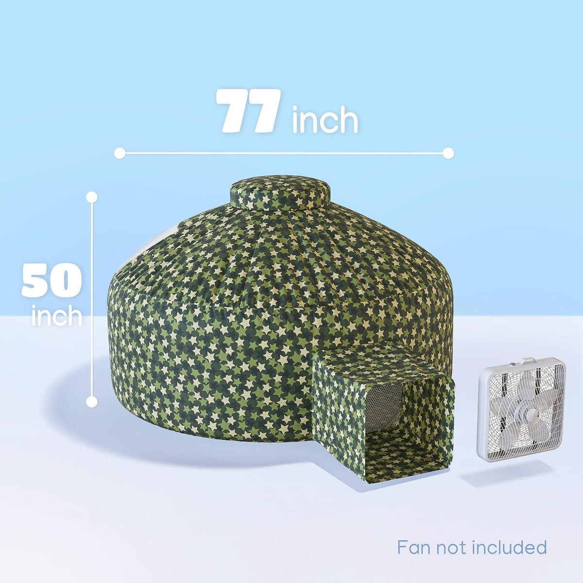 Air Tent for kids Door 77 x 50 in - Forest Fort With Door - image 2