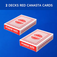 GSE canasta cards, 6-deck blue set with printed point values - view 16