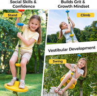 DECORLIFE Tree Swing for Kids - Multicolored,yellow - image 3