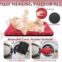 Drydiet 4 Pack Self Warming Cat Mat for Pets - 16 x 20 Inch / Red / Solid - image 3