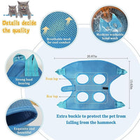 JIURUN Dog Grooming Hammock for Nail Trimming Cat Nail Clipper Hammock,Grooming Hammock for Small Dogs(Blue M)