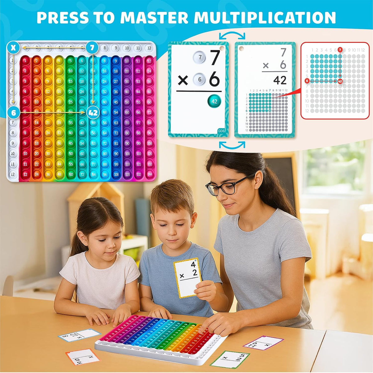 JoyCat Multiplication Flash Cards + Chart - Multiplication Flash Cards - image 2