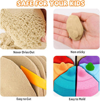 NiToy FlexiSand 11lbs Toy Sand 5 Colors Self-Sticking Non-Toxic - Original Color - image 2