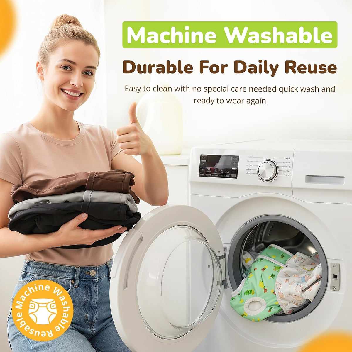 Reusable Washable Dog Diapers - Solid / X-Large (23″-35″ Waist) - image 3