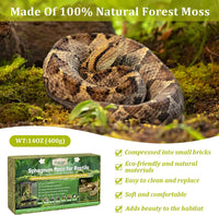 14OZ Natural Sphagnum Moss for Reptile Terrarium Substrate Bedding – Daily Care for Reptiles And Amphibians - 14 OZ - image 3