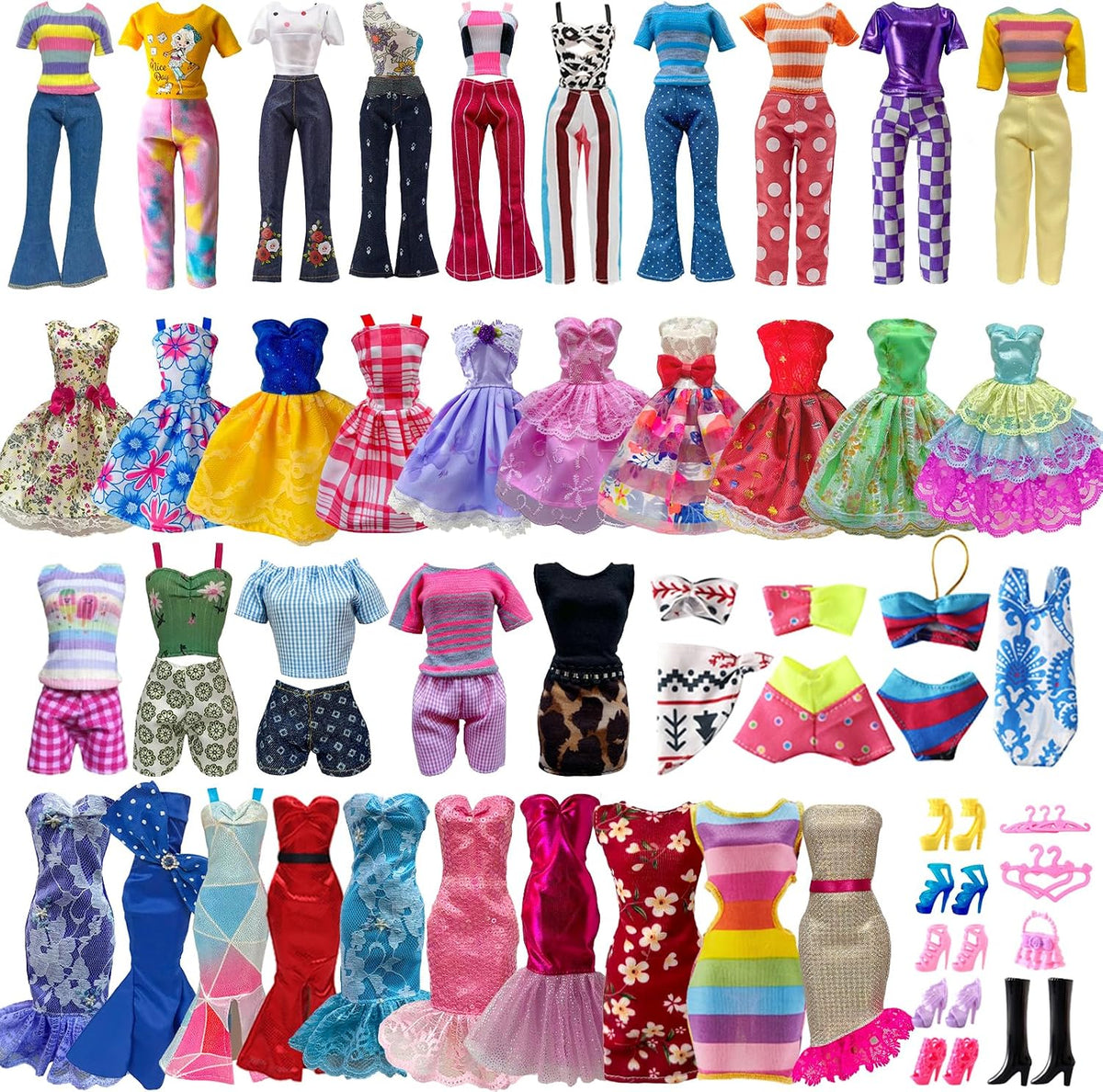 30 Pieces Doll Clothes and Accessories for 11.5 Inch Girl Dolls
