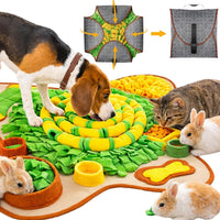 HOPET Snuffle Mat for Dogs Large Breed - 28*28 A-Green Flower Trap