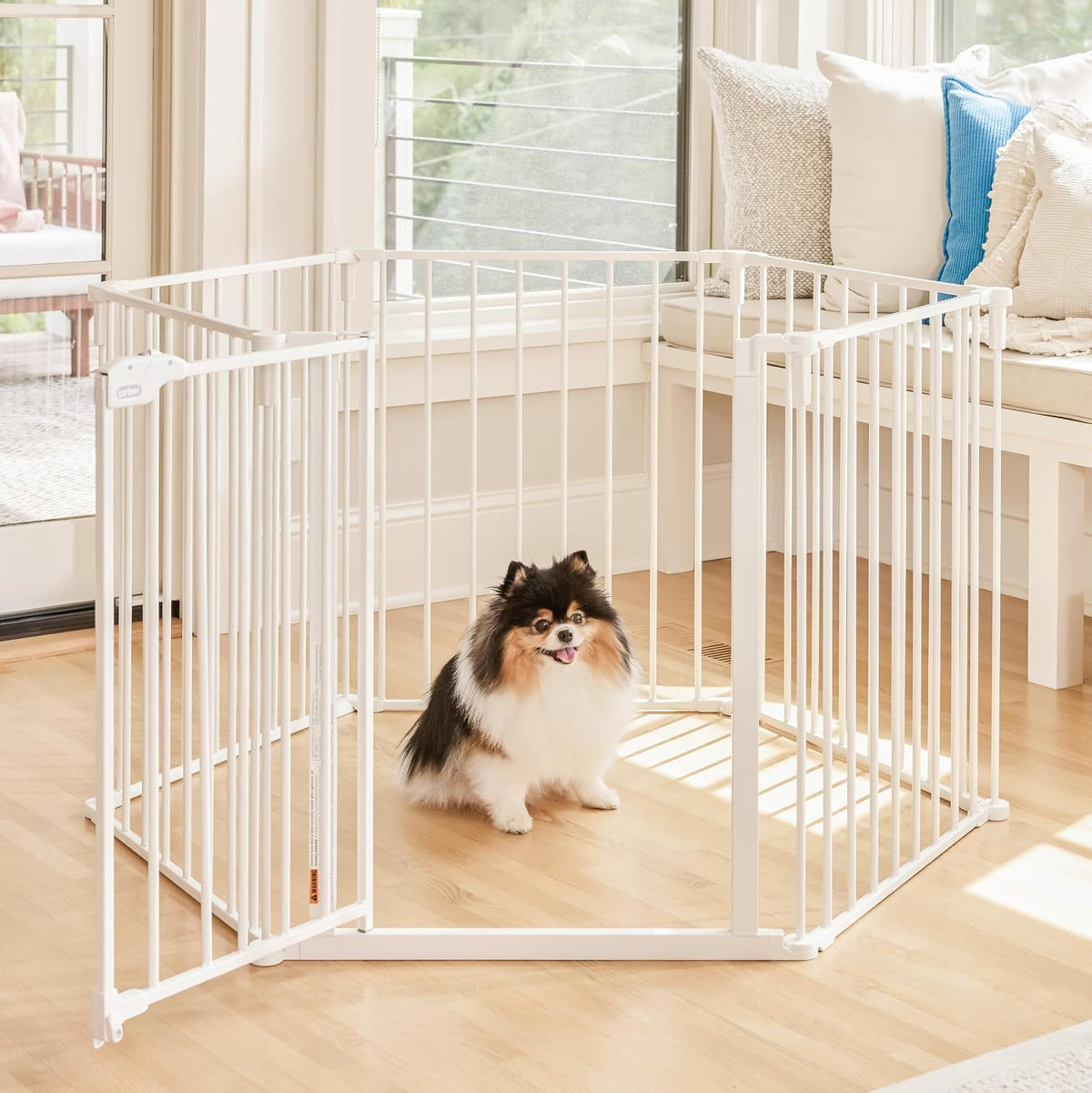 Carlson 6-Panel Convertible Pet Yard & Extra Wide Metal Dog Gate - image 3