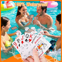 Teskyer Waterproof Plastic Playing Cards, 2 Decks, Large Index – Fun for Kids & Family - 2 Pack (Large Index) - image 4